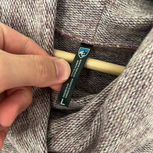 Kuhl Women’s Nova Wool Blend Cowl Neck Sweater Purple Long Sleeve Pullover Large - Picture 8 of 12